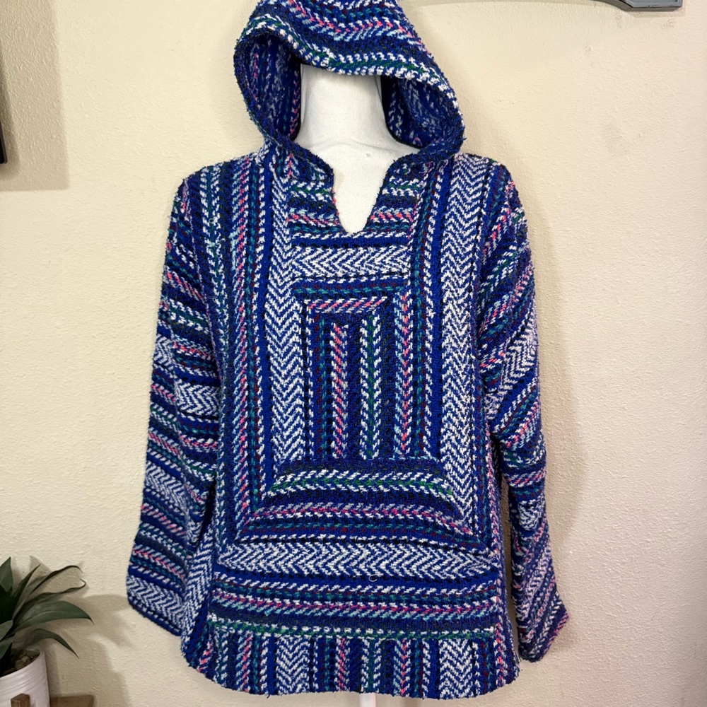Baja Joe Multicolor Mexican Hooded Sweater